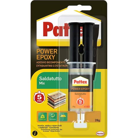 Saldatutto Pattex Power Epoxy trasparente - siringa da 28 g - 2751315